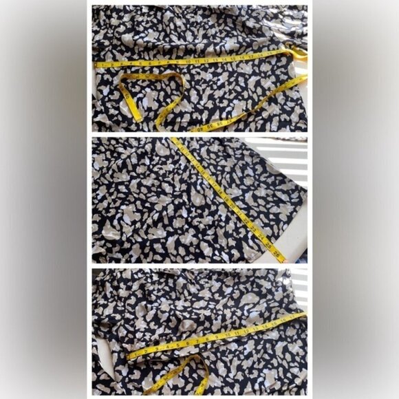 Vintage Jessica Puff Sleeve Animal Print Button Front Silky Blouse Size Large - Picture 11 of 13